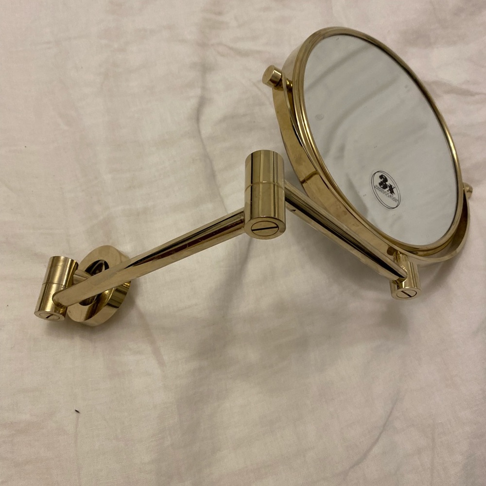 Gold 3x vanity mirror - Picture 4 of 6